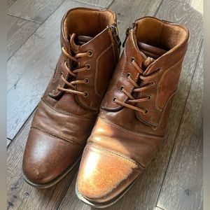 Steve Madden John-W Leather Boots Size 7W